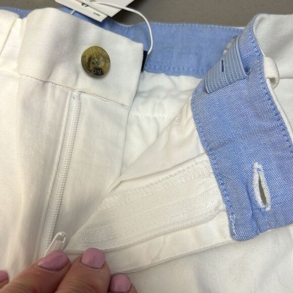 Janie and Jack 100048190 Boy Stretch Twill Pant Adjustable waist NWT White 4 - Picture 4 of 9